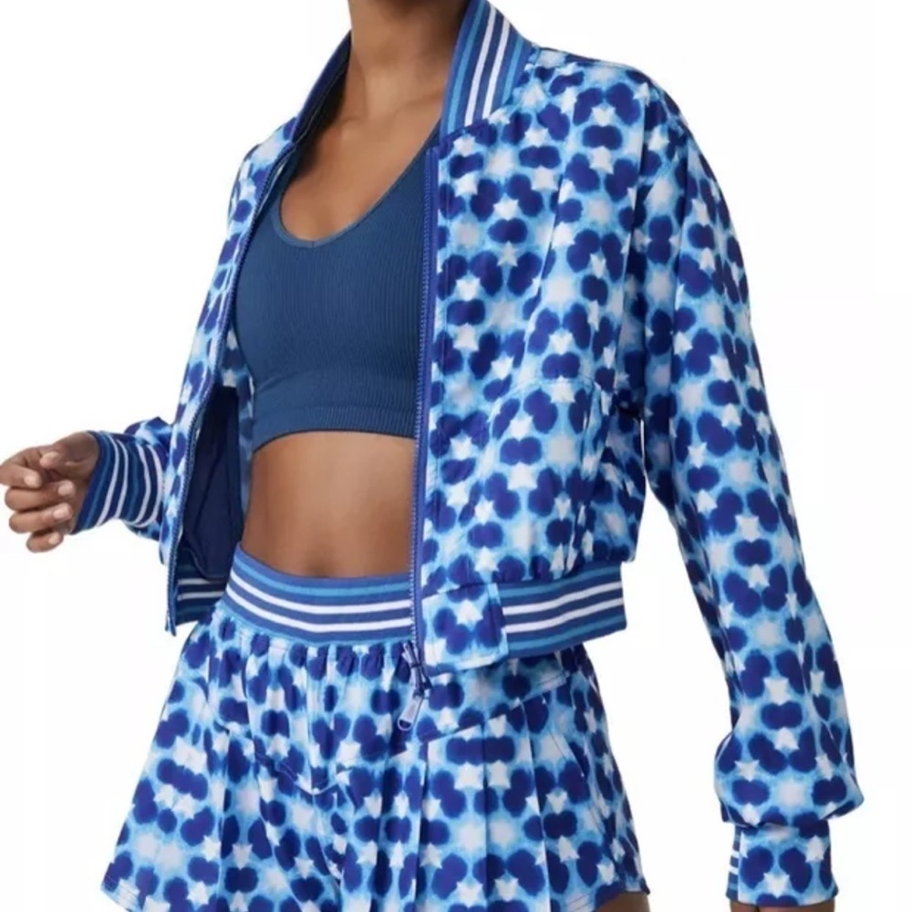 Free People Movement Top Seed Tennis Jacket Cropped